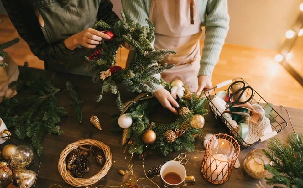 Adventskranz binden